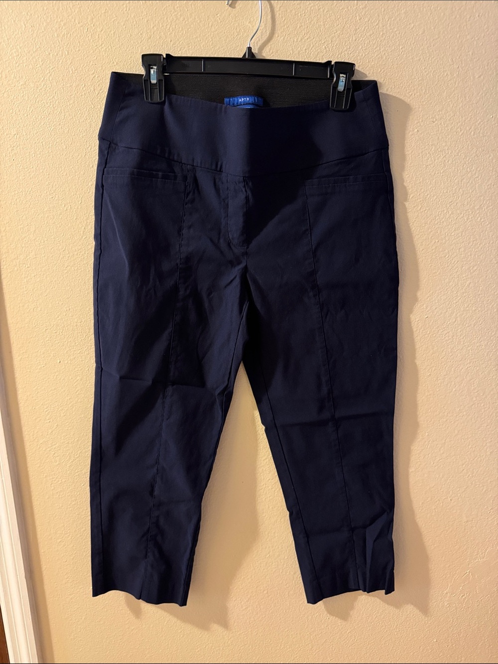Apt. 9 Black and Navy Brynn Pull-On Crop Pants